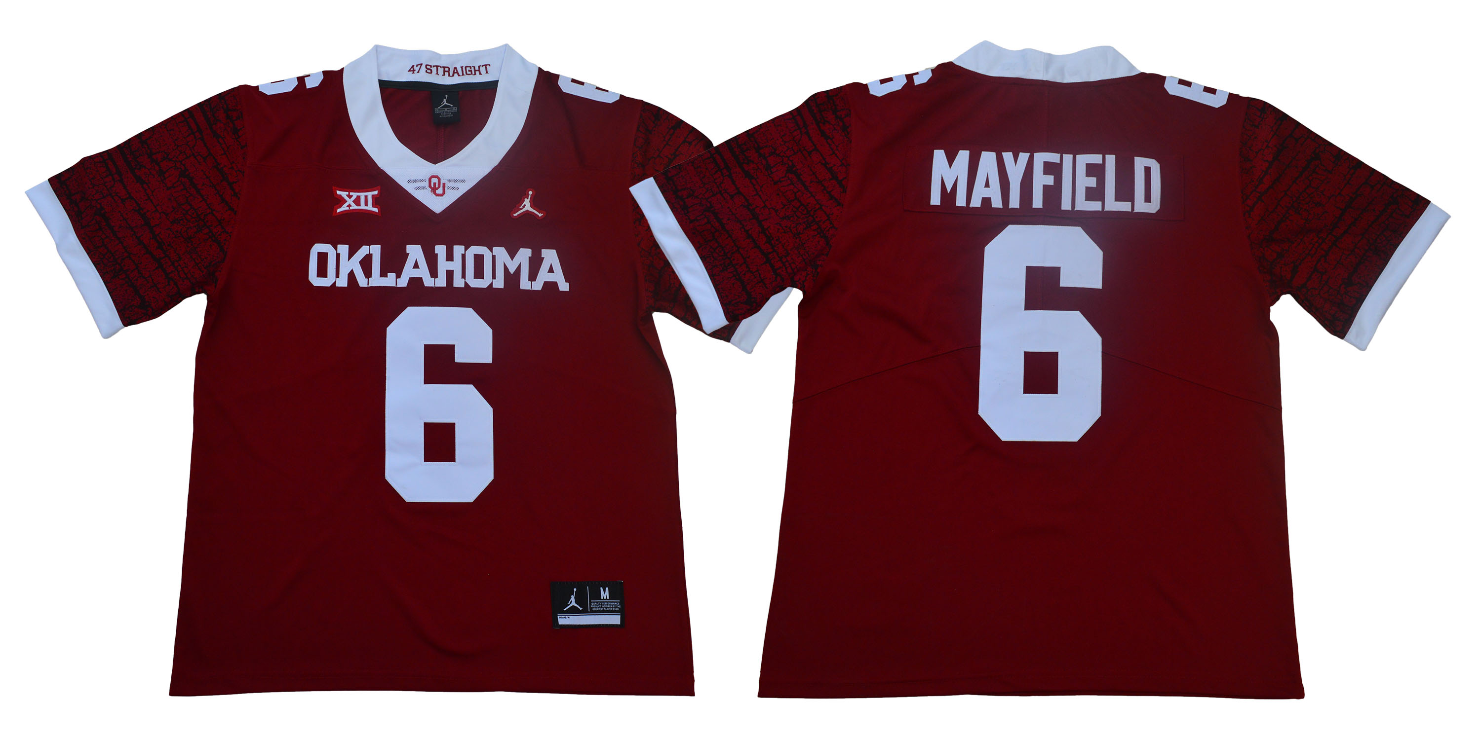 Men Oklahoma Sooners 6 Mayfield Red Limited Stitched NCAA Jersey
